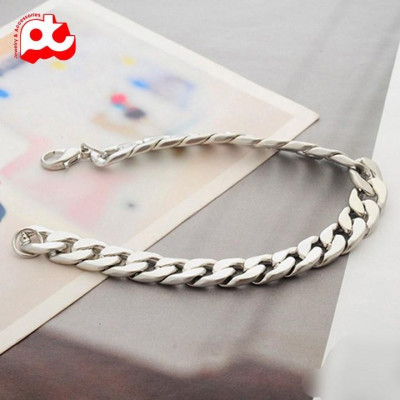 Lắc tay nam cao cấp đẹp sang trọng titan kiểu lặc đơn trangsucpt kích cỡ 7mm màu trắng PTLTNA76