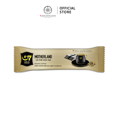 Trung Nguyên Legend - Cà phê sữa hòa tan G7 Gold Motherland - Hộp 14 gói x 18gr