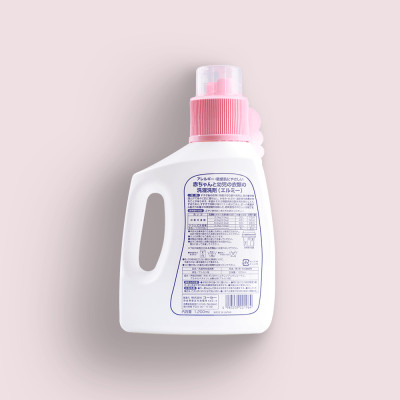 Nước giặt quần áo Elmie không chất phụ gia dành cho trẻ sơ sinh và trẻ nhỏ - 1200ml (Hàng nội địa Nhật Bản)