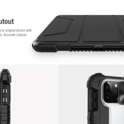 Bao da cao cấp cho iPad Pro 11 (2021) hàng chính hãng Nillkin Bumper Leather có nắp bảo vệ camera