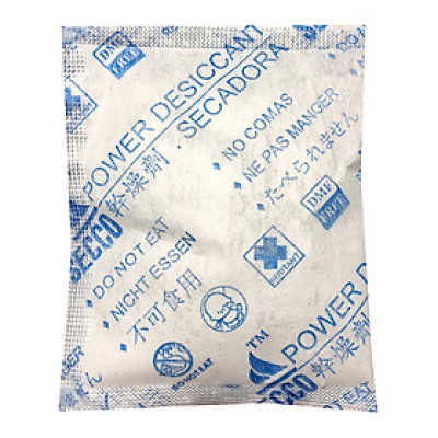 Gói hút ẩm Secco silica gel 20gr (gói 50 túi)- bảo quản hàng hóa, thuốc, thực phẩm, đồ gỗ, khô không ẩm móc - Chính hãng - Vải trắng - Chữ to xanh 2 mặt.