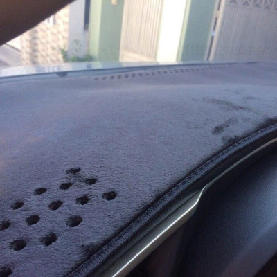 Thảm taplo nhung xe Hyundai Creta 2022 2023 Màu đen Hàng lông cừu có đễ chống trượt - chuẩn theo form xe