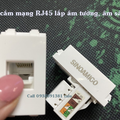 Ổ cắm mạng Lan RJ45 cat5/ Cat6 âm tường - Hàng chính hãng