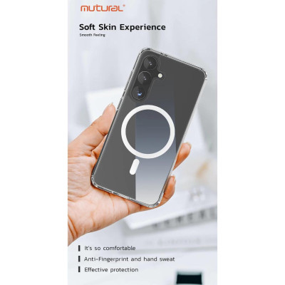 Ốp Lưng Trong Suốt cho Samsung Galaxu S25 Ultra hiệu Mutural Ice Trong Suốt Viền Chống Sốc Hỗ Trợ Sạc Không Dây Magnetic - Hàng chính hãng