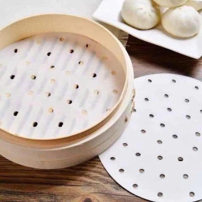 Set 500 Giấy nến hấp, nướng bánh, lót nồi chiên không dầu (22cm), đục lỗ, chống dính