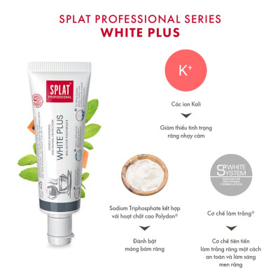 Combo 6 Tuýp Nhỏ Dùng Thử SPLAT Professional Series Chăm Sóc Răng Toàn Diện, Làm Trắng Răng 20ml x 6 Tuýp
