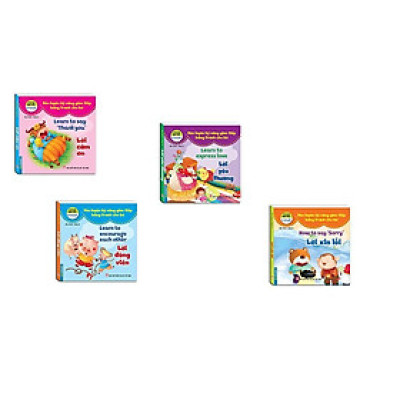 Sách - Rèn Luyện Kỹ Năng Giao Tiếp Bằng Tranh Cho Bé - Lời Cảm Ơn + Lời Động Viên + Lời Yêu Thương + Xin Lỗi - Minh Thắng