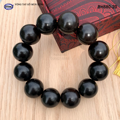 Vòng phong thủy gỗ Mun Sừng đen bóng (đủ Size) dành cho người có địa vị, thăng tiến trong công việc (BH680)