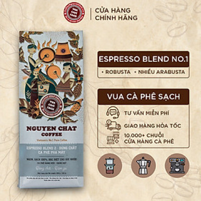 Cà phê ESPRESSO BLEND No.2 dạng hạt nguyên chất đậm vị phong cách Ý, hậu vị kéo dài - 250g