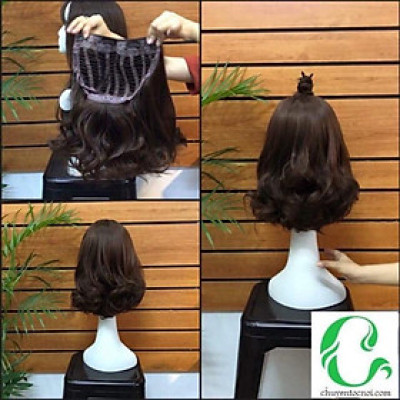 Tóc giả kẹp chữ u 3/4 đầu cao cấp