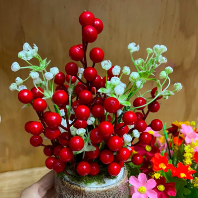 Bình hoa giả để bàn đồng giá - cao từ 15cm đến 18cm - Cây giả, hoa lụa Decor trang trí nhà cửa