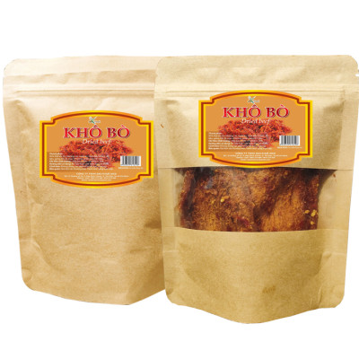 THỊT BÒ KHÔ THƯƠNG HIỆU SK FOOD LOẠI MỀM CAY - BỊCH 500G