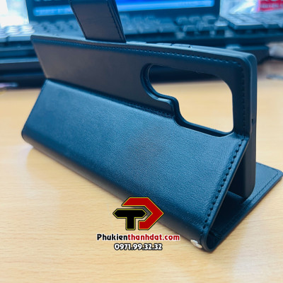 Bao da dạng ví dành cho SamSung Galaxy S22 Ultra chính hãng Hanman có quai cài - Hàng chính hãng