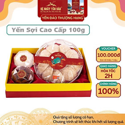 [BEST SALES] Yến Khánh Hòa - Yến Sợi Cao Cấp [Hộp 100g] - Đệ Nhất Yến Đảo - Bồi Bổ Sức Khỏe - Phục Hồi Chức Năng Phổi - Phụ Nử Sau Sinh - Đẹp Da - Chống Lão Hóa -Kéo Dài Thanh Xuân- Hỗ Trợ Điều Trị Ung Thư -Tăng Cường Sinh Lý -Trí Nhớ - Cải Thiện Giấc Ngủ