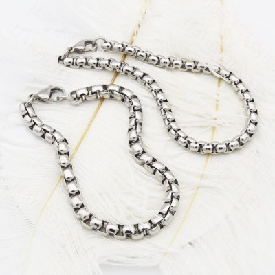 Lắc tay nam - Vòng Tay Nam Nữ Unisex Thời Trang Basic Kuu Clothes Màu Bạc Đen Titan - VT Trơn