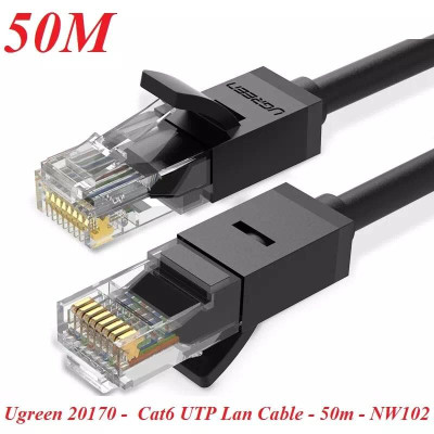 Ugreen UG20170NW102TK 50M màu Đen Cáp mạng LAN CAT6 UTP - HÀNG CHÍNH HÃNG