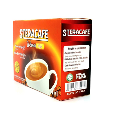 STEPPACAFE-Cà phê hoà tan 4in1 Collagen (Hộp 15 gói x 17g)