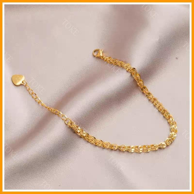 Lắc tay titan nữ không gỉ không đen Vòng tay đẹp trang sức titan Hàn Quốc