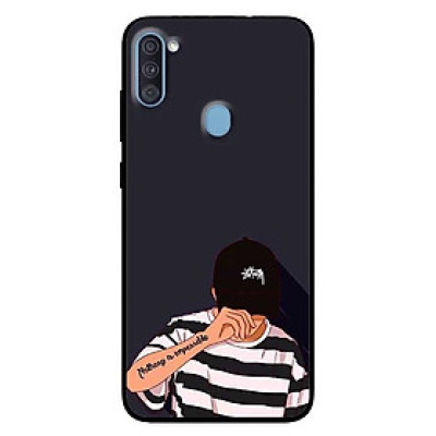 Ốp lưng dành cho Samsung A11 mẫu Bad Boy Nón Đen