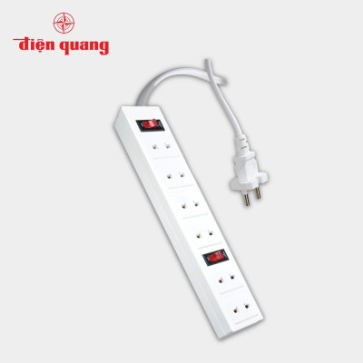Ổ cắm Điện Quang ĐQ 001A-01 (6 lỗ 2 chấu)