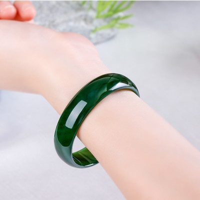 Vòng Tay Cẩm Thạch, Đá Chalcedony tự nhiên Miến Điện, đẹp long lanh