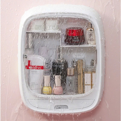 Kệ mỹ phẩm treo tường loại xịn Cicico365 chất nhựa ABS cao cấp 100% để đồ trang điểm trong nhà tắm không đục lỗ