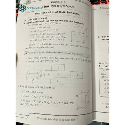 Combo 2 cuốn Sách Nắm chắc kiến thức và kĩ năng Toán 7 Tập 1 - Số học + Tập 2 - Hình học - Xác suất thống kê