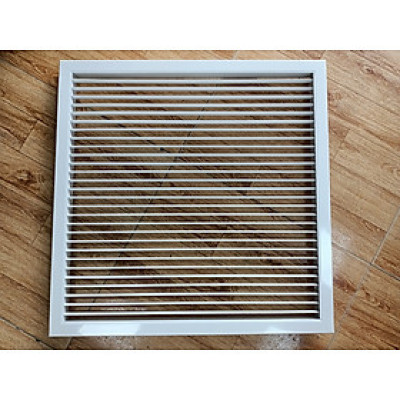 Cửa gió hồi nan bầu dục 600x600, cửa gió hồi điều hòa âm trần nhôm sơn tĩnh điện