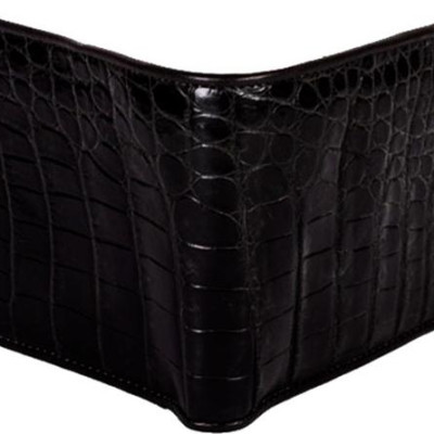 Bộ Ví & Thắt Lưng Nam Da Cá Sấu Huy Hoàng HT2201-HT4201 (23 x 11,5 cm) - Đen