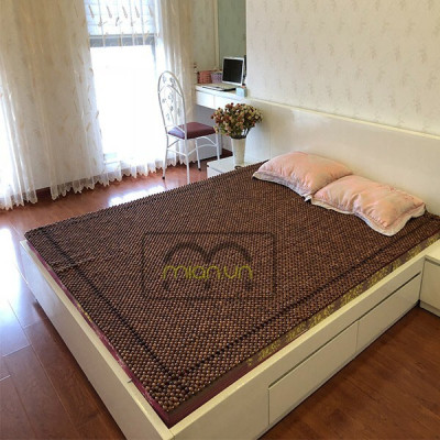 Chiếu Hạt Gỗ Hương Đỏ Cao Cấp - Kích Thước 1,6mx2m hạt 1.2cm ( video , hình thật )