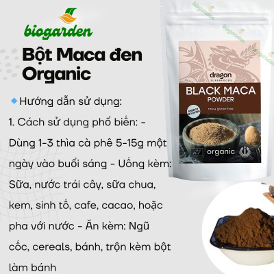 Bột Maca đen hữu cơ 100gr - Dragon Superfoods