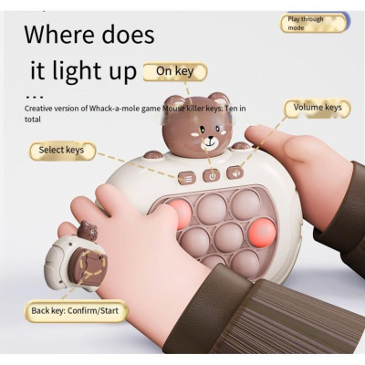 Máy Chơi Game Pop it Cầm Tay Điện Tử Nhấn Bong Bóng Vui Nhộn - Máy chơi game vật lý Chống Căng Thẳng Cho Trẻ Em Giảm Stress Đồ Chơi Toy Xả Stress