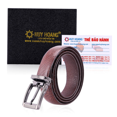 Thắt Lưng Nữ Da Đà Điểu Huy Hoàng HT5410 - Nâu Đỏ
