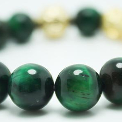 Vòng tay đá mắt hổ vân mây xanh MS118, vòng tay phong thủy hợp mệnh Mộc, Hỏa, Kim cho nam và nữ