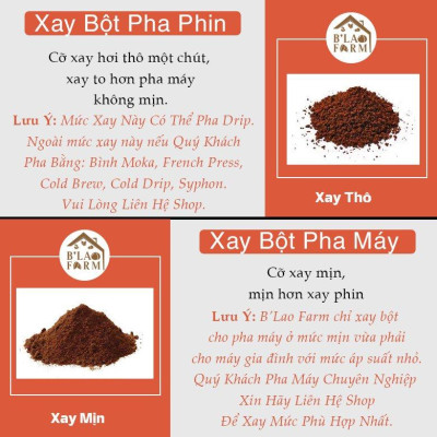 Cà phê nguyên chất BLEND B’Lao Farm 20% cà phê Robusta 80% cà phê Arabica cà phê rang mộc pha phin pha máy ngọt hậu B28