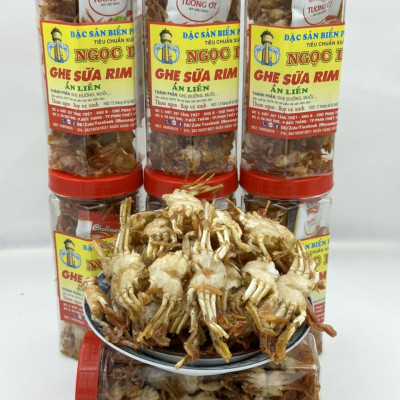 Ghẹ sữa rim gói (hộp) 1 kg đã chế biến ăn liền ngon ơi là ngon của shop Đặc Sản Biển Phan Thiết NGỌC DŨNG. Hạn sử dụng 12 tháng kể từ ngày đặt hàng