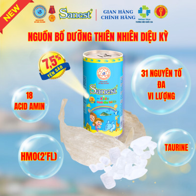  NEW  Nước Yến sào Khánh Hòa Sanest Dành cho trẻ em 7.5% - Khay 30 lon