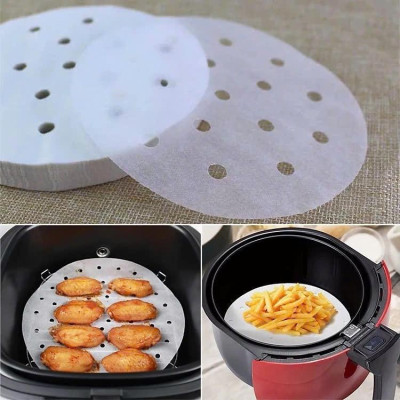 Set 500 Giấy nến hấp, nướng bánh, lót nồi chiên không dầu (22cm), đục lỗ, chống dính