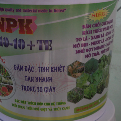 PHÂN BÓN TƯỚI PHUN , TƯỚI NHỎ GIỌT, RẢI GỐC - NPK 30-10-10 TE , LỚN LÁ , TO LÁ, LỚN TRÁI