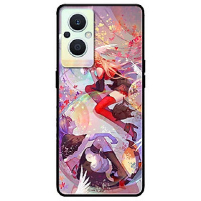 Ốp lưng cho Oppo Reno 2Z - 2F - 6Z - 7Z 5G - 8Z 5G - 8T 4G - 8T 5G - A96 5G - Anime Hai Cô Gái Đỏ Đen - Hàng Chính Hãng