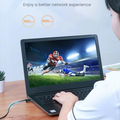 Ugreen UG80418NW149TK 3M 10Gbps màu đen cáp mạng CAT7 siêu mỏng nhỏ 0.38mm - HÀNG CHÍNH HÃNG