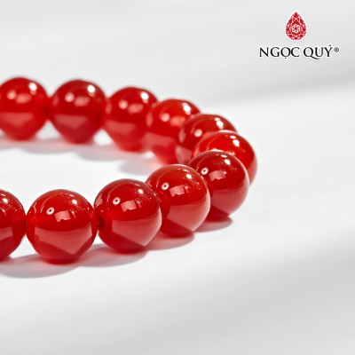 Vòng Tay Đá Mã Não Đỏ Charm Tuổi Dậu Bạc Mạ Vàng 24K