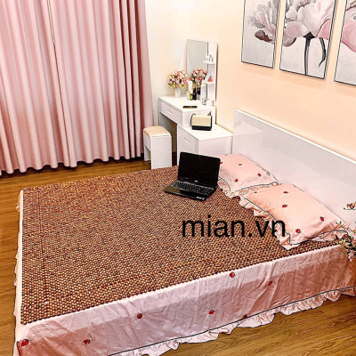 Chiếu Hạt Gỗ Hương Mộc Hạt 1.2cm - Chiếu gỗ Mian ( video, hình thật )
