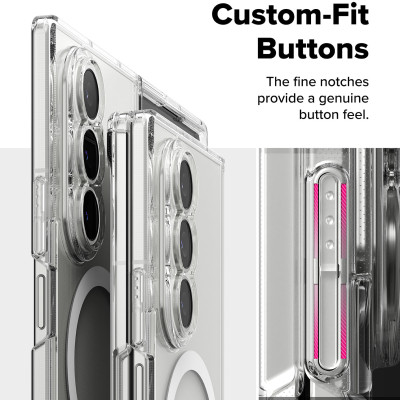 Ốp lưng trong suốt mỏng nhẹ RINGKE Fusion Magnetic cho Samsung Galaxy Z Fold 7, sạc từ tính chống ố vàng_ Hàng chính hãng