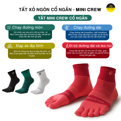 Tất Xỏ Ngón Chạy Bộ OFFICE CHILL Vớ Chuyên Thể Thao Xỏ 5 Ngón Chân Chống Phồng Rộp Vải Coolmax