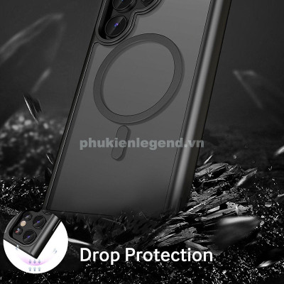 Ốp lưng nhám sạc từ tính cho Samsung Galaxy S25 Ultra | S24 Ultra hiệu Likgus PC Ultra-thin Frosted Magnetic Case - mặt lưng nhám mờ chống bám bẩn, gờ bảo vệ Camera 0.5mm - Hàng chính hãng