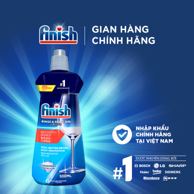 Nước Làm Bóng Chén Bát  Finish Rinse & Shine Aid 500ML