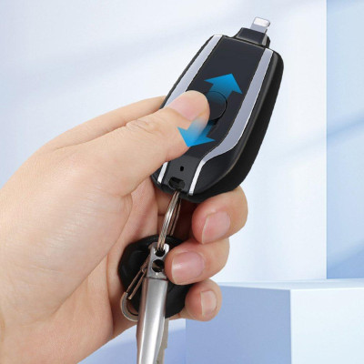 Combo 2 Móc Khoá Kèm Sạc Dự Phòng Cổng Ln Cho Ip 1500Mah Thời Trang