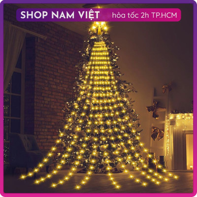 Đèn Ngôi Sao Thả 9 Dây Led Trang Trí Giáng Sinh