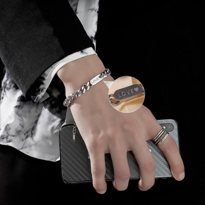 [Ghi Chú] Lắc tay nam nữ Khắc Tên theo yêu cầu, Vòng tay đôi lắc ngắn Shop làm quà tặng